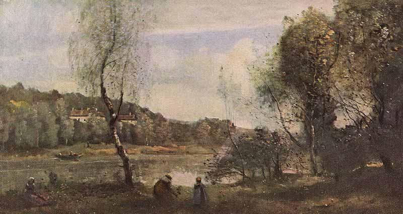 Jean-Baptiste Camille Corot Teich von Ville-d'Avray oil painting picture